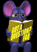 Lateral  mousing mouse reading the FAQ